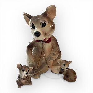 Adorable Mouse Family Mom & Babies Chain Mid Century Japan